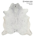 Salt and Pepper Black Large Brazilian Cowhide Rug 6'3"H x 5'9"W #68726 by Hudson Hides