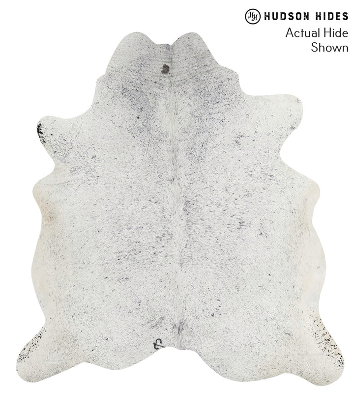 Salt and Pepper Black Large Brazilian Cowhide Rug 6'3"H x 5'9"W #68726 by Hudson Hides