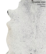 Salt and Pepper Black Large Brazilian Cowhide Rug 6'3"H x 5'9"W #68726 by Hudson Hides