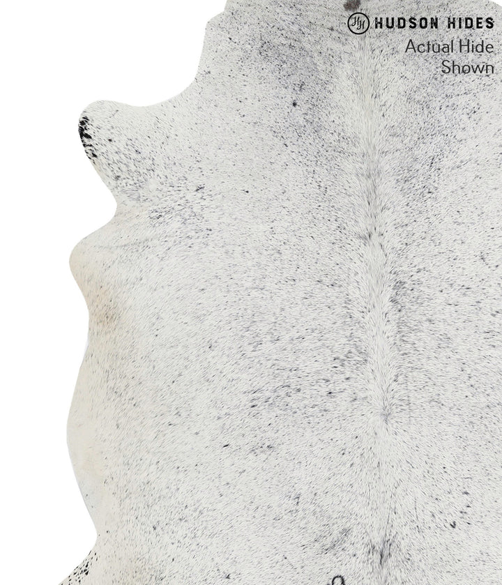 Salt and Pepper Black Large Brazilian Cowhide Rug 6'3"H x 5'9"W #68726 by Hudson Hides