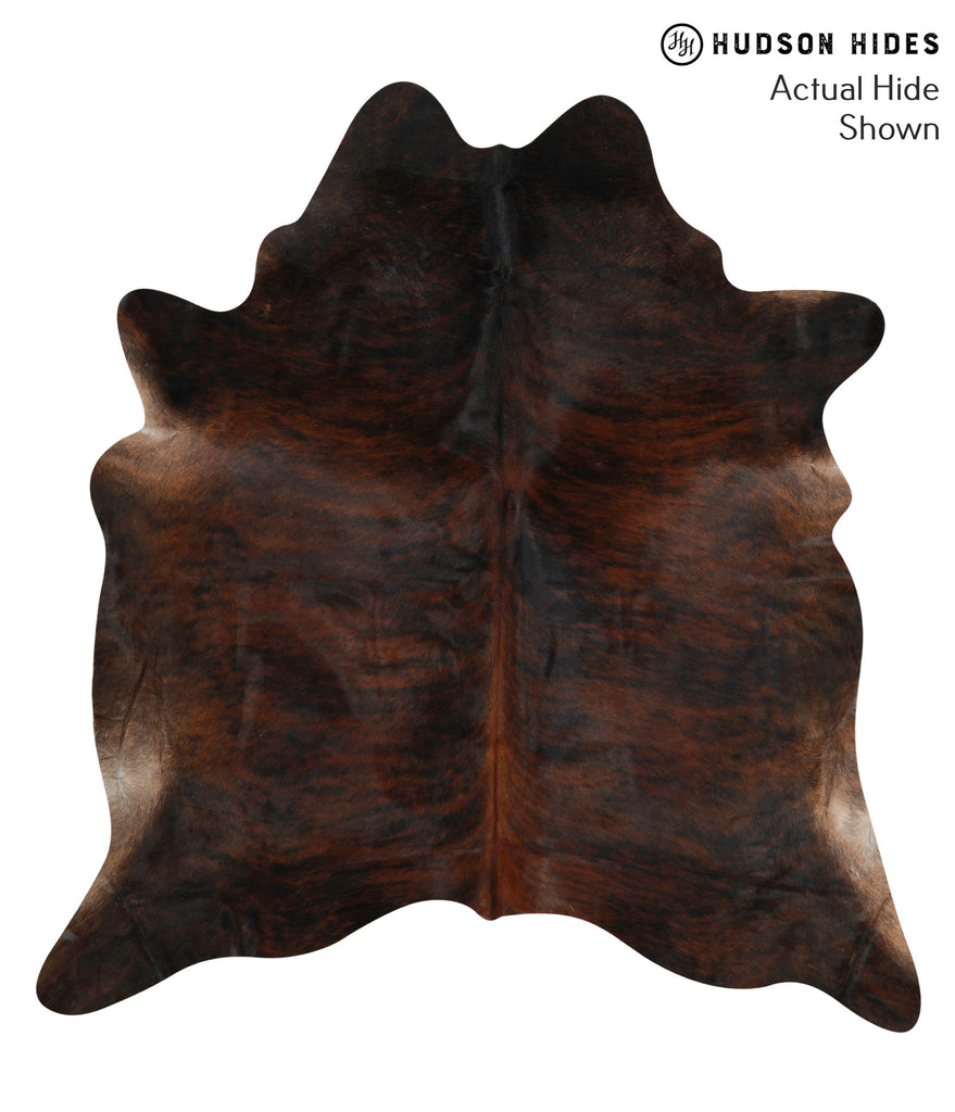 Dark Brindle X-Large Brazilian Cowhide Rug 6'10"H x 6'5"W #68758 by Hudson Hides