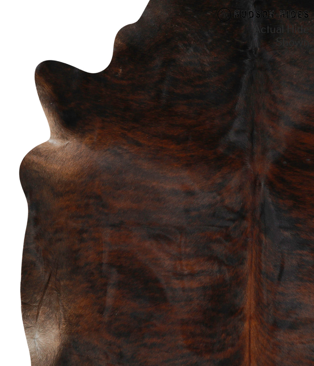 Dark Brindle X-Large Brazilian Cowhide Rug 6'10"H x 6'5"W #68758 by Hu