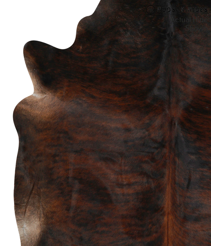Dark Brindle X-Large Brazilian Cowhide Rug 6'10"H x 6'5"W #68758 by Hudson Hides