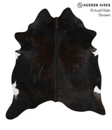Dark Brindle X-Large Brazilian Cowhide Rug 7'0"H x 6'4"W #68782 by Hudson Hides