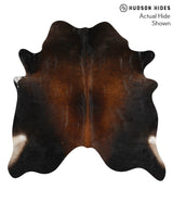 Chocolate X-Large Brazilian Cowhide Rug 6'6"H x 6'5"W #68797 by Hudson Hides
