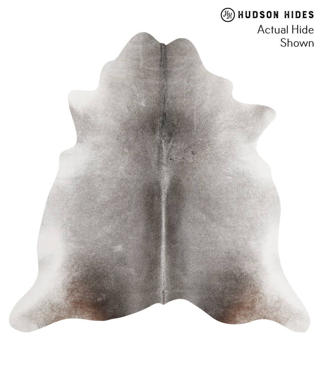 Medium Grey X-Large Brazilian Cowhide Rug 6'9"H x 6'8"W #68801 by Huds