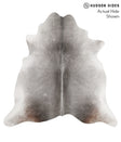 Medium Grey X-Large Brazilian Cowhide Rug 6'9"H x 6'8"W #68801 by Hudson Hides