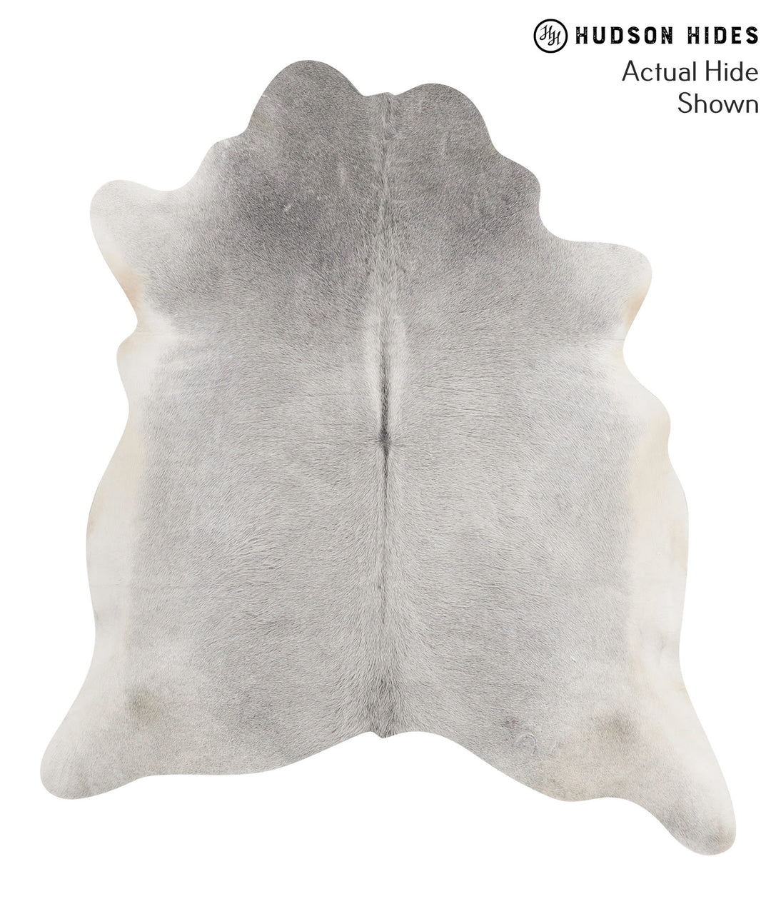 Medium Grey X-Large Brazilian Cowhide Rug 6'9"H x 6'0"W #68805 by Huds