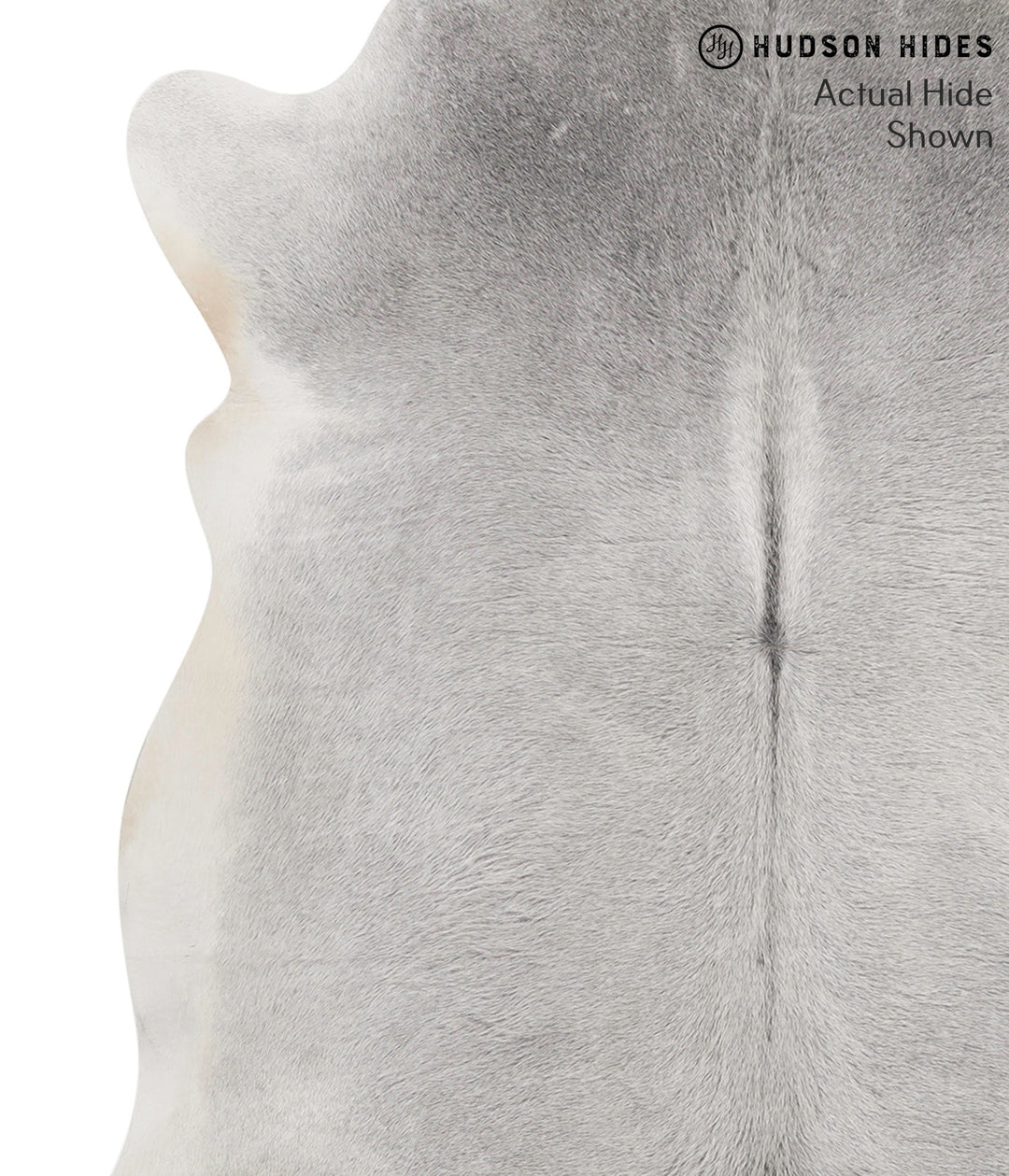 Medium Grey X-Large Brazilian Cowhide Rug 6'9"H x 6'0"W #68805 by Huds