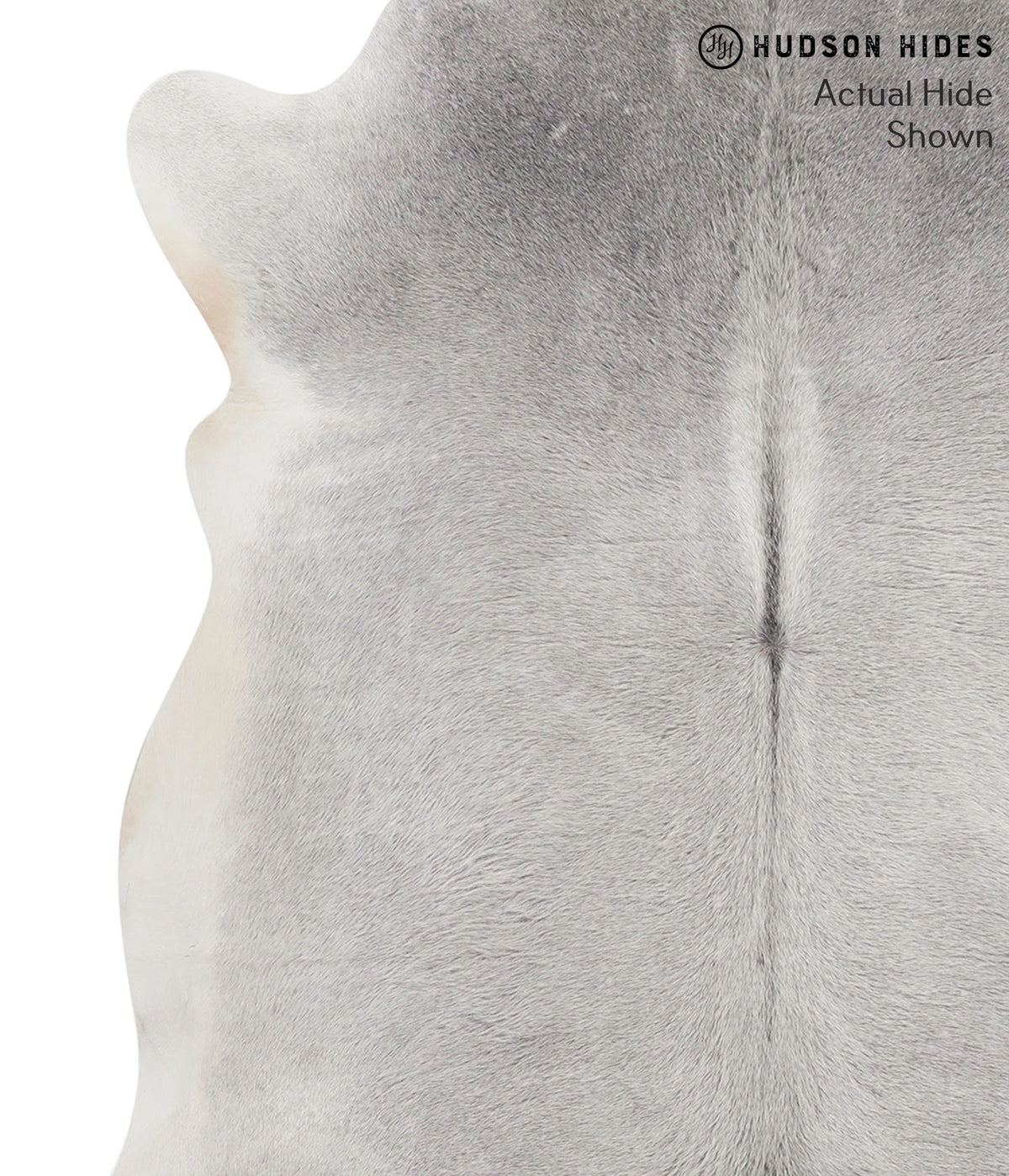 Medium Grey X-Large Brazilian Cowhide Rug 6'9"H x 6'0"W #68805 by Hudson Hides