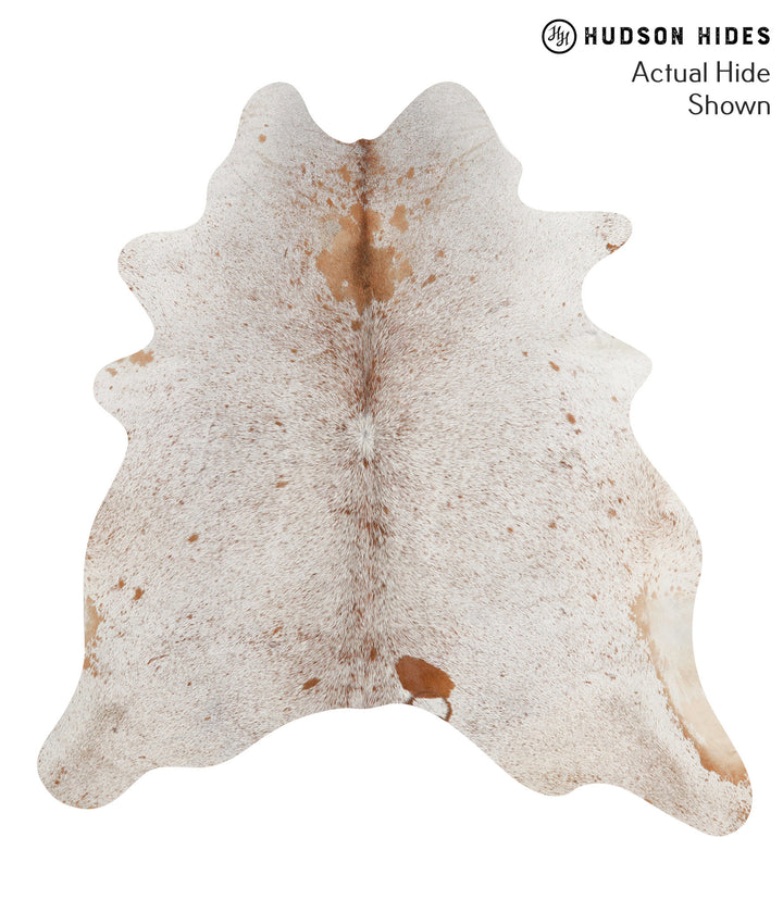 Salt and Pepper Brown X-Large Brazilian Cowhide Rug 6'9"H x 6'5"W #68859 by Hudson Hides