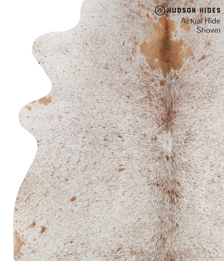 Salt and Pepper Brown X-Large Brazilian Cowhide Rug 6'9"H x 6'5"W #68859 by Hudson Hides