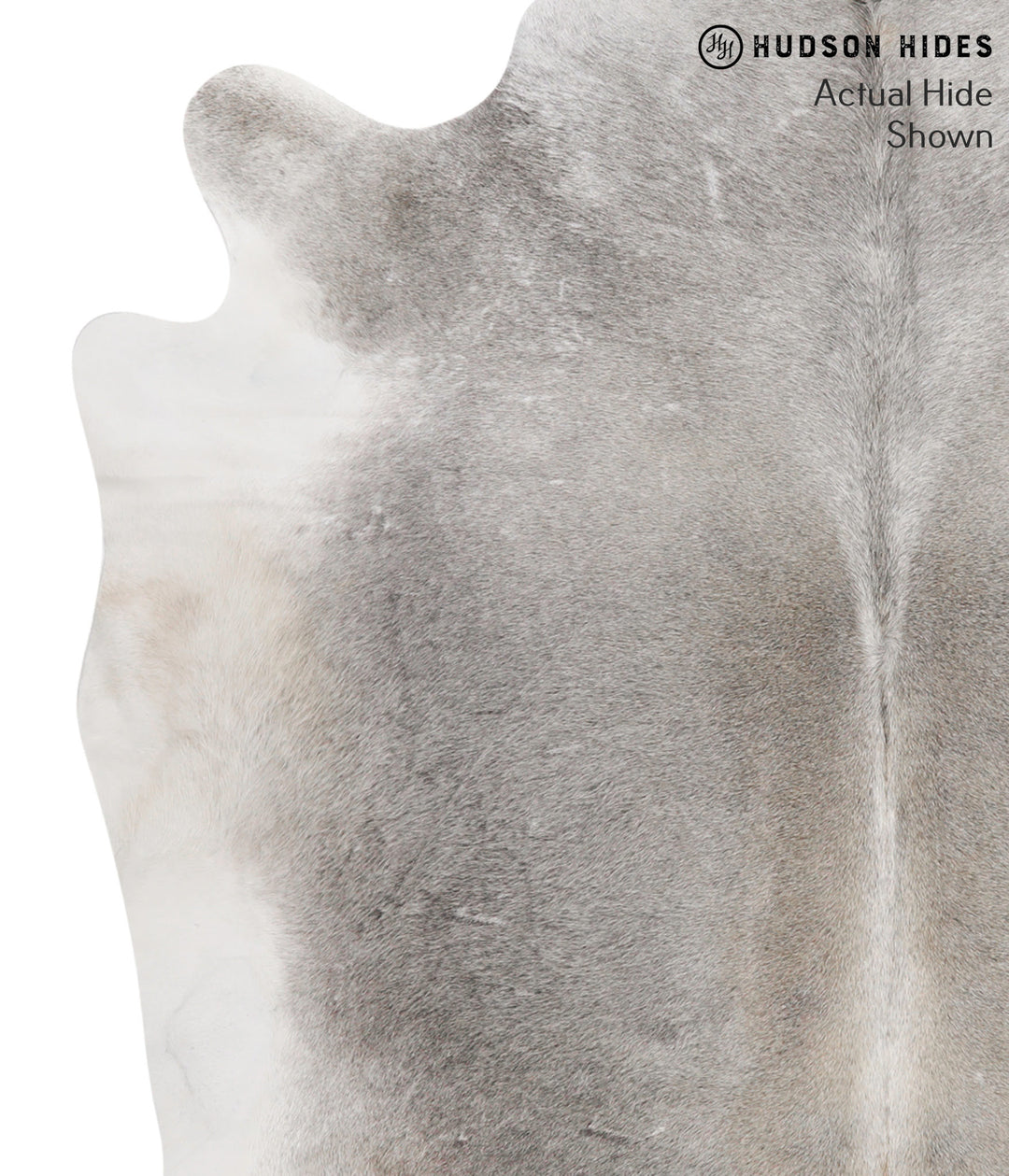 Medium Grey X-Large Brazilian Cowhide Rug 6'9"H x 6'9"W #68890 by Huds