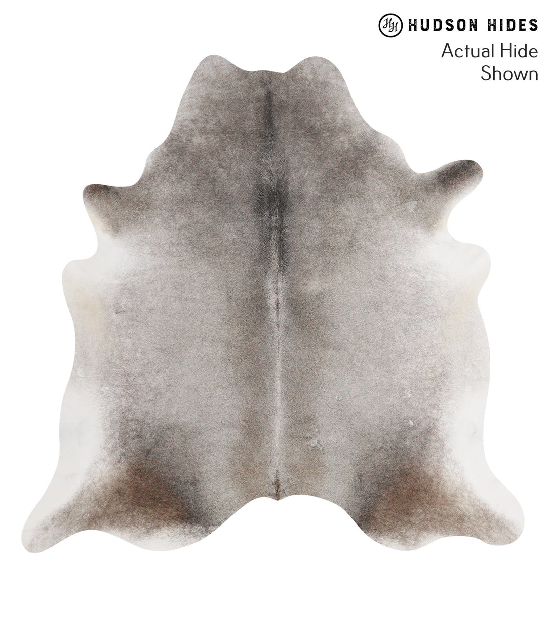Medium Grey X-Large Brazilian Cowhide Rug 6'7"H x 6'9"W #68891 by Huds