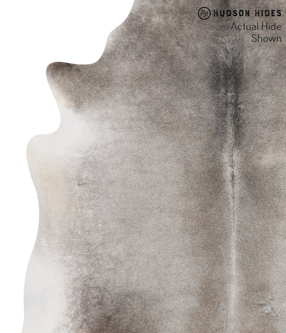 Medium Grey X-Large Brazilian Cowhide Rug 6'7"H x 6'9"W #68891 by Huds