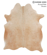 Beige X-Large Brazilian Cowhide Rug 7'2"H x 6'0"W #68927 by Hudson Hides