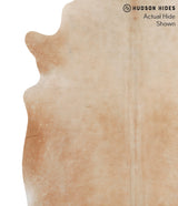 Beige X-Large Brazilian Cowhide Rug 7'2"H x 6'0"W #68927 by Hudson Hides