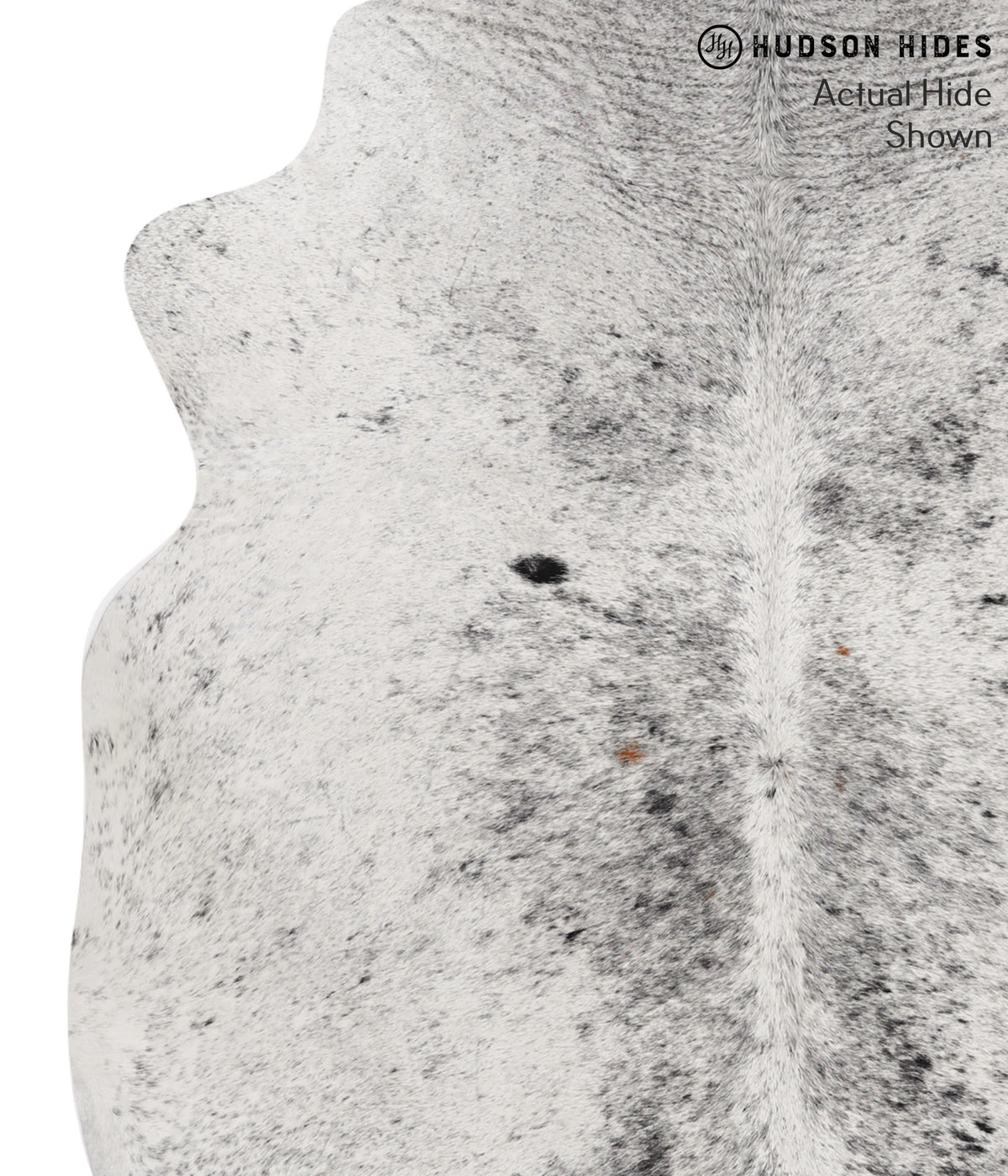 Salt and Pepper Black Large Brazilian Cowhide Rug 6'7"H x 5'9"W #68971 by Hudson Hides
