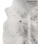 Salt and Pepper Black Large Brazilian Cowhide Rug 6'7"H x 5'9"W #68971 by Hudson Hides