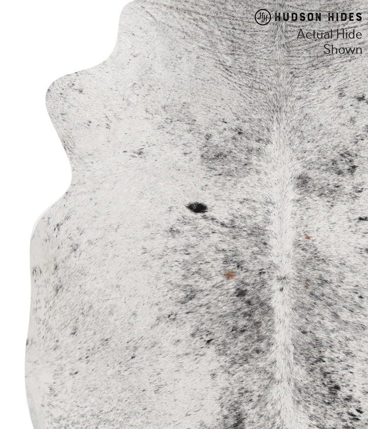 Salt and Pepper Black Large Brazilian Cowhide Rug 6'7"H x 5'9"W #68971 by Hudson Hides