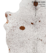 Salt and Pepper Brown X-Large Brazilian Cowhide Rug 7'2"H x 6'3"W #69021 by Hudson Hides