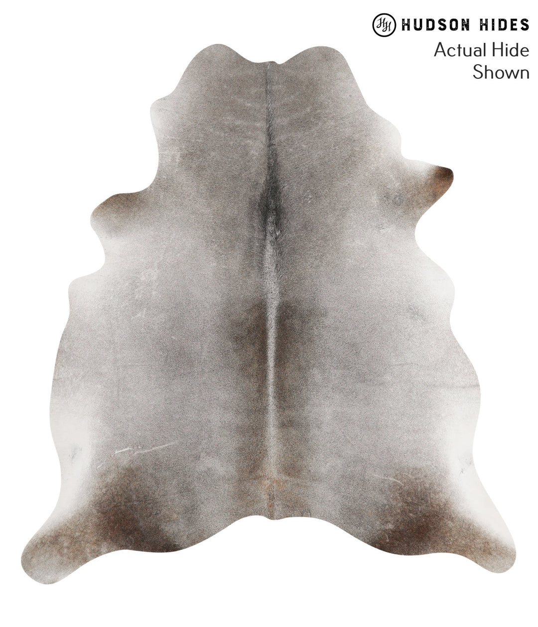 Medium Grey X-Large Brazilian Cowhide Rug 6'8"H x 6'2"W #69022 by Huds