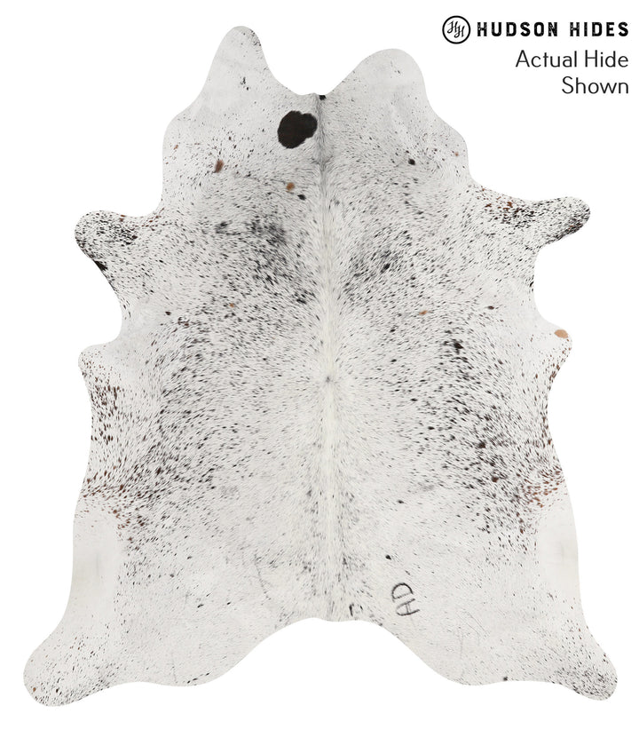 Salt and Pepper Black X-Large Brazilian Cowhide Rug 7'5"H x 6'6"W #69040 by Hudson Hides