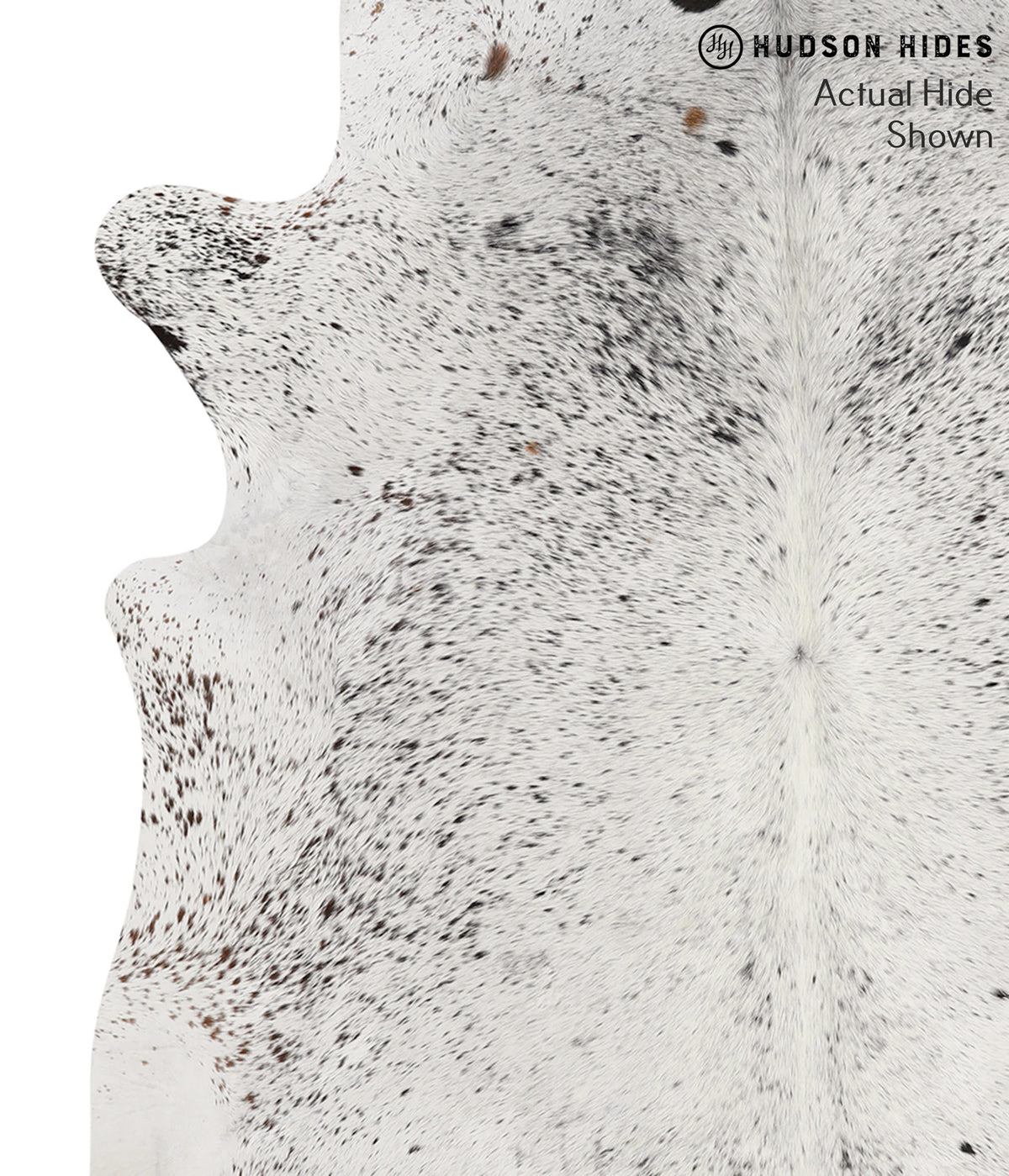 Salt and Pepper Black X-Large Brazilian Cowhide Rug 7'5"H x 6'6"W #69040 by Hudson Hides