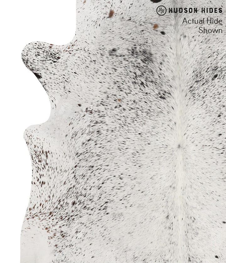 Salt and Pepper Black X-Large Brazilian Cowhide Rug 7'5"H x 6'6"W #69040 by Hudson Hides