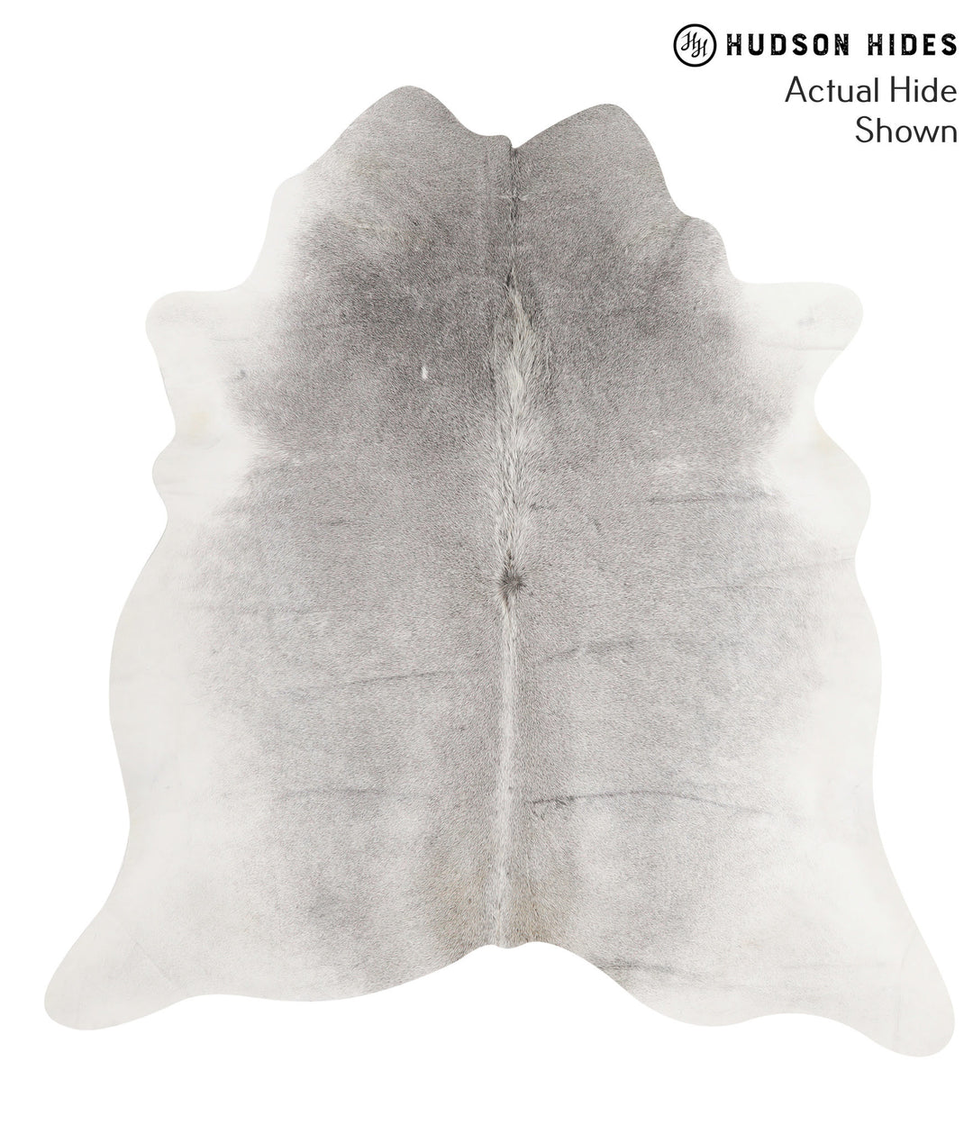 Medium Grey X-Large Brazilian Cowhide Rug 6'7"H x 6'2"W #69057 by Huds