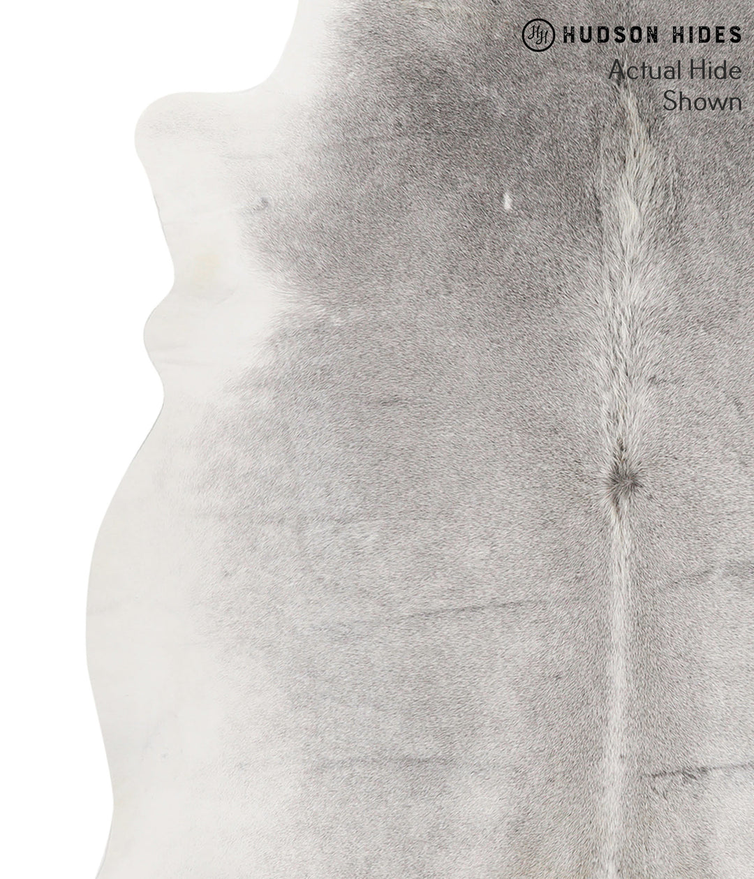 Medium Grey X-Large Brazilian Cowhide Rug 6'7"H x 6'2"W #69057 by Huds