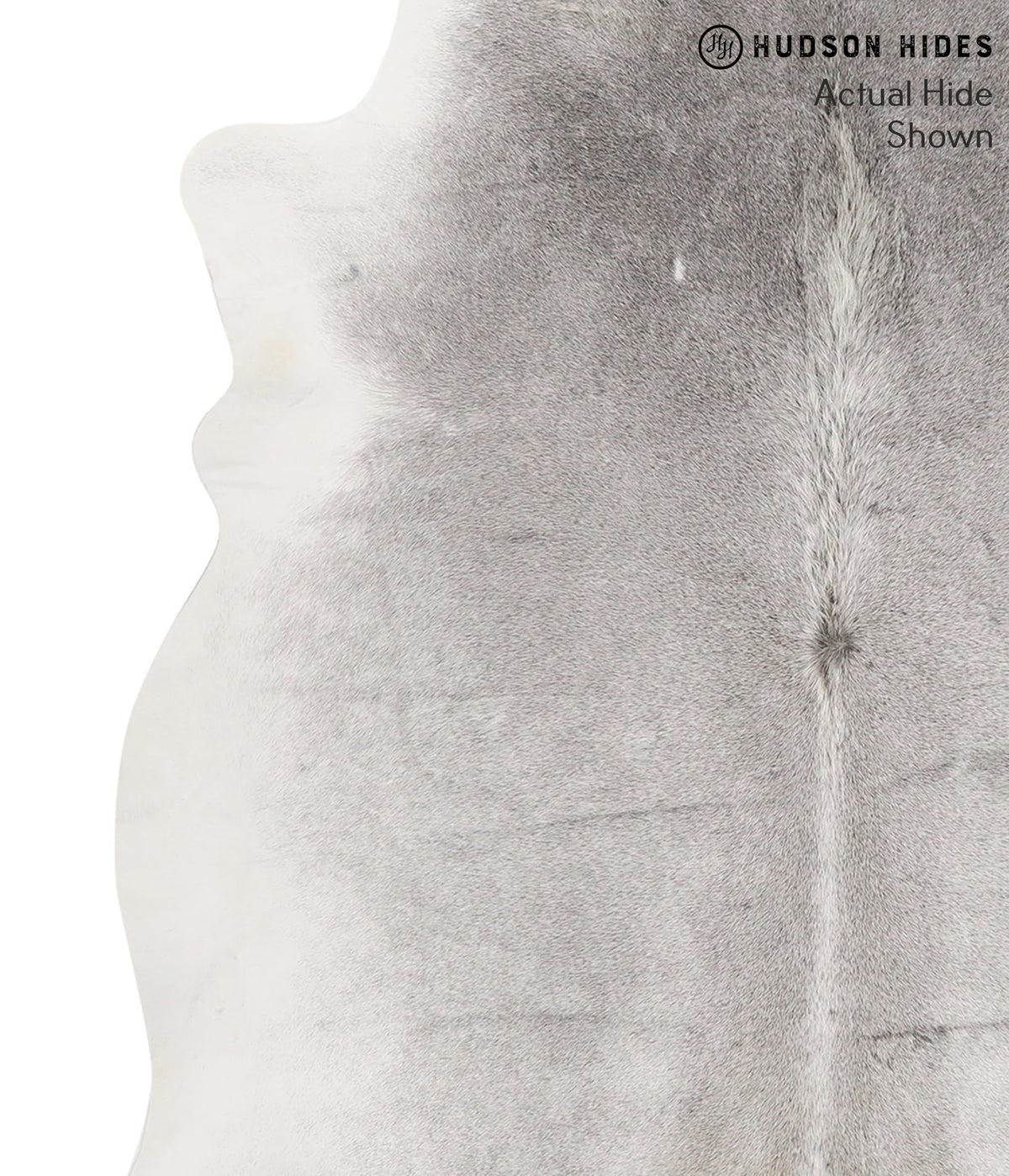 Medium Grey X-Large Brazilian Cowhide Rug 6'7"H x 6'2"W #69057 by Hudson Hides