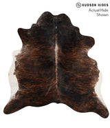 Dark Brindle X-Large Brazilian Cowhide Rug 6'9"H x 6'7"W #69069 by Hudson Hides
