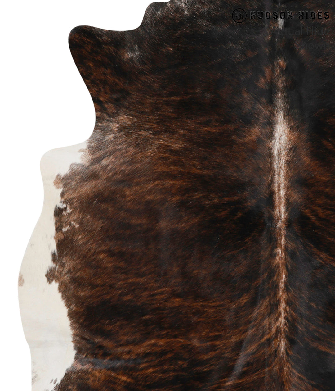 Dark Brindle X-Large Brazilian Cowhide Rug 6'9"H x 6'7"W #69069 by Hud