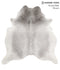 Medium Grey XX-Large Brazilian Cowhide Rug 7'3