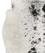 Salt and Pepper Black X-Large Brazilian Cowhide Rug 6'4"H x 6'3"W #69171 by Hudson Hides