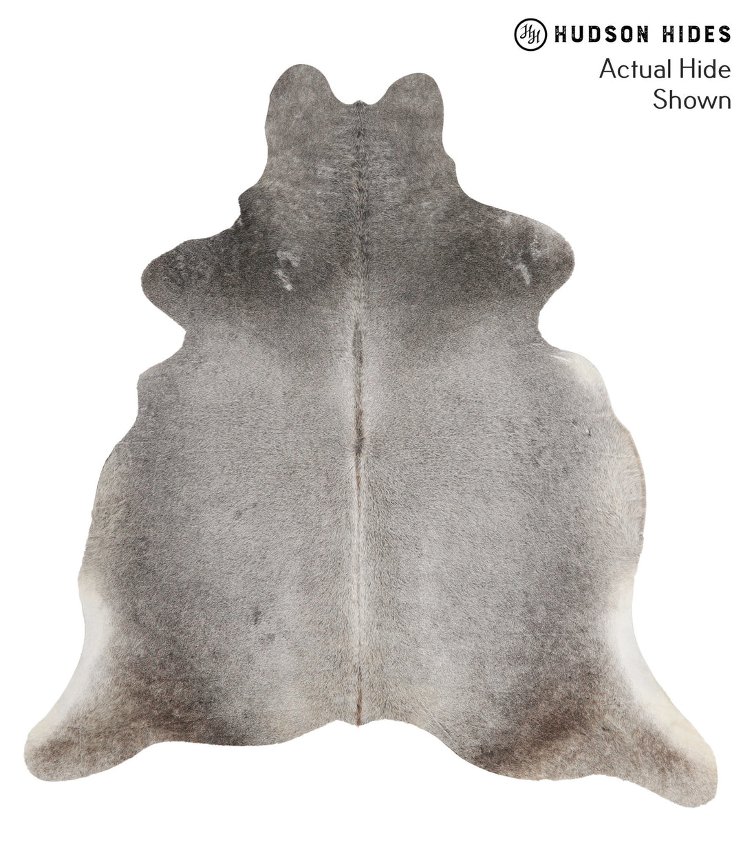 Medium Grey X-Large Brazilian Cowhide Rug 6'7"H x 6'3"W #69215 by Huds