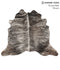 Grey Brindle Large Brazilian Cowhide Rug 5'4