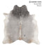 Grey with Beige X-Large Brazilian Cowhide Rug 6'7