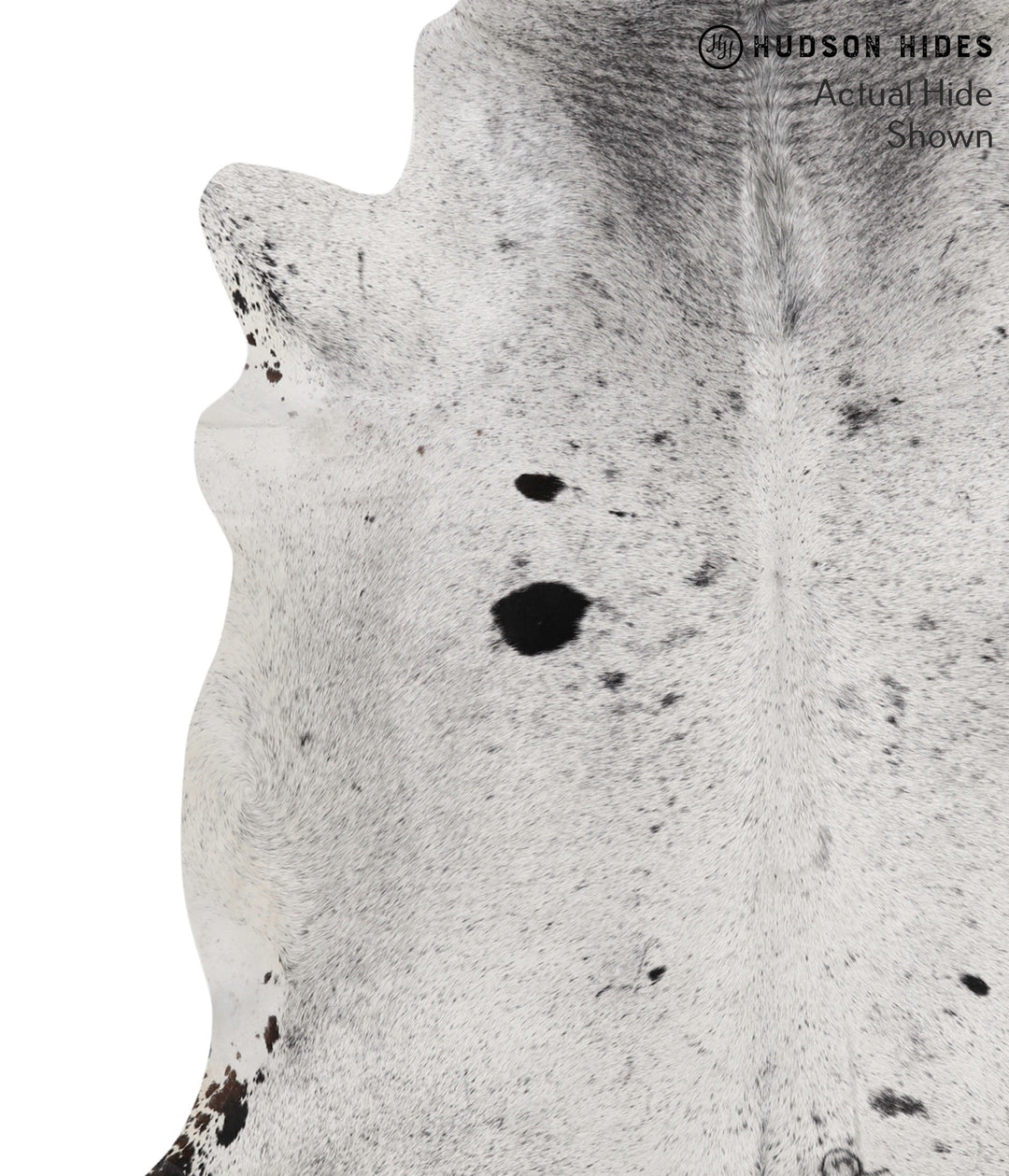 Salt and Pepper Black XX-Large Brazilian Cowhide Rug 7'8"H x 6'6"W #69