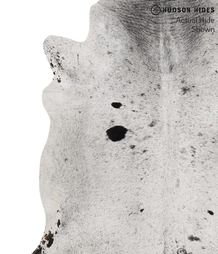 Salt and Pepper Black XX-Large Brazilian Cowhide Rug 7'8"H x 6'6"W #69283 by Hudson Hides
