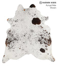 Salt and Pepper Brown Large Brazilian Cowhide Rug 6'6"H x 5'11"W #69306 by Hudson Hides