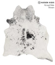 Salt and Pepper Black X-Large Brazilian Cowhide Rug 7'3"H x 6'3"W #69308 by Hudson Hides