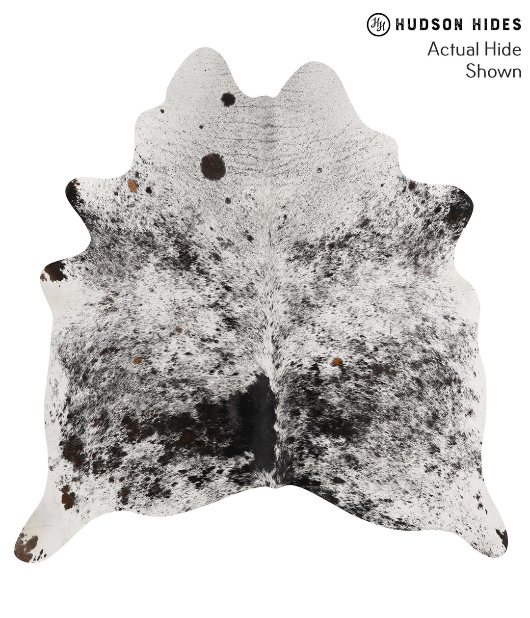Salt and Pepper Black X-Large Brazilian Cowhide Rug 6'7"H x 6'4"W #693