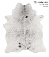 Salt and Pepper Black Large Brazilian Cowhide Rug 6'6"H x 5'6"W #69320 by Hudson Hides