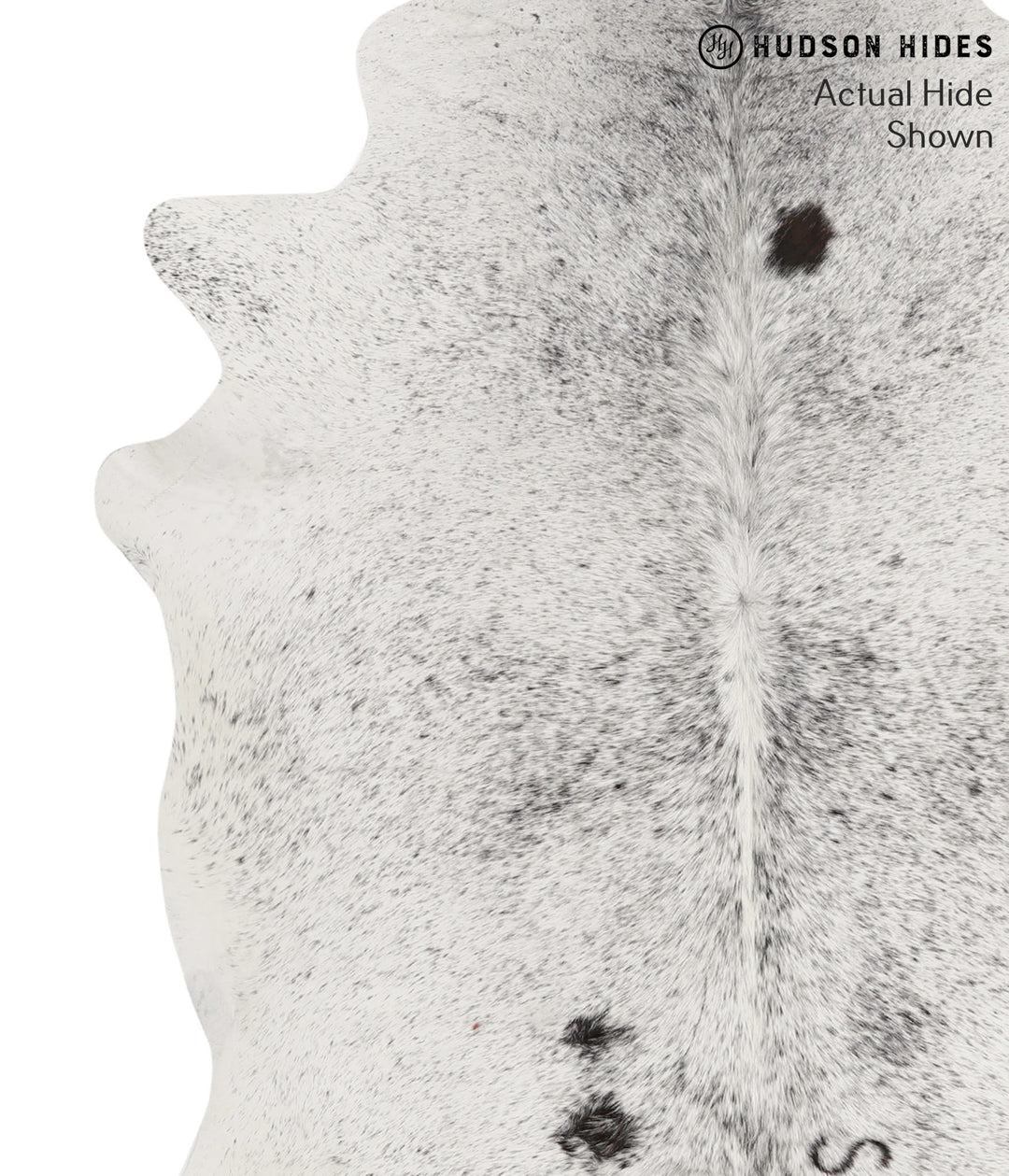 Salt and Pepper Black Large Brazilian Cowhide Rug 6'6"H x 5'6"W #69320