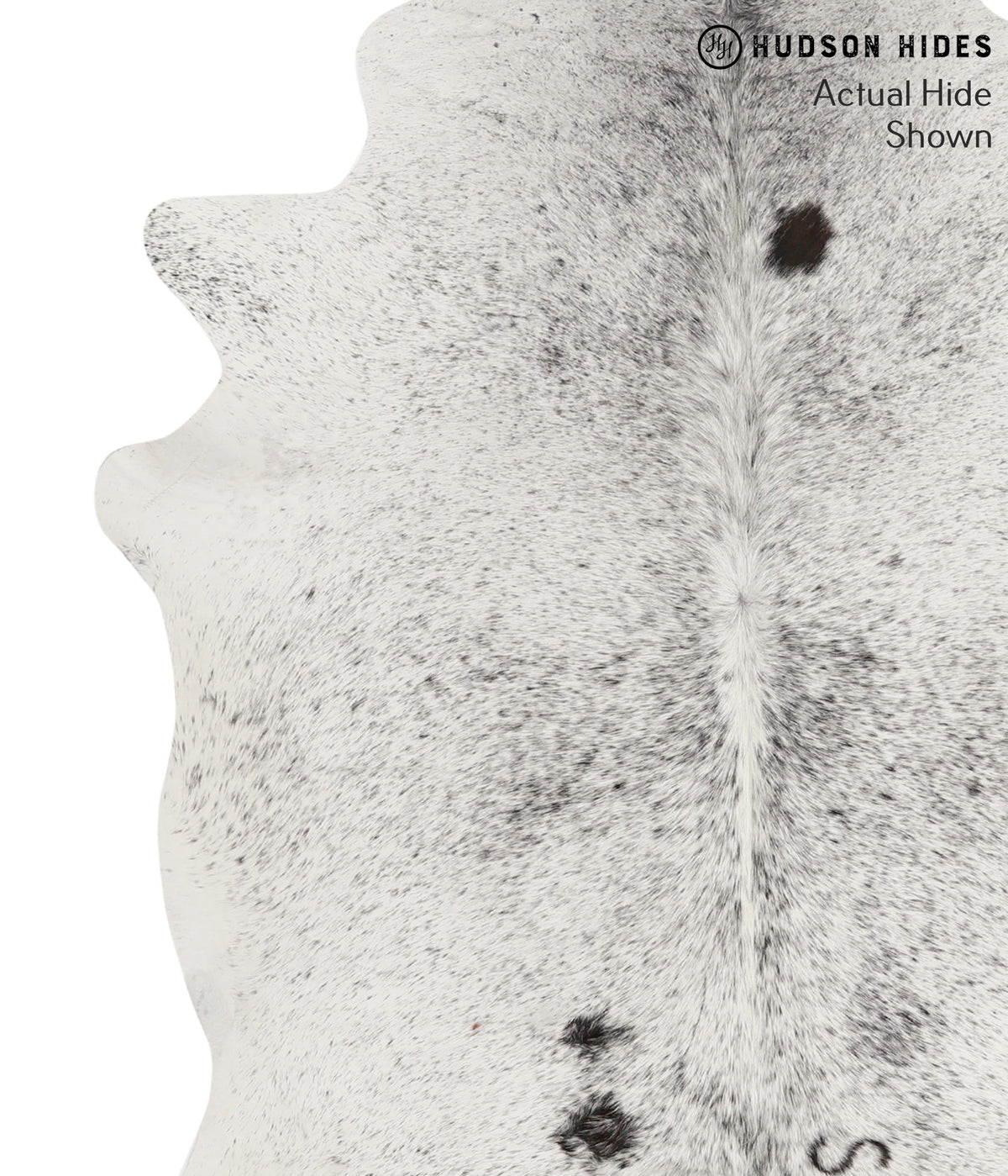 Salt and Pepper Black Large Brazilian Cowhide Rug 6'6"H x 5'6"W #69320 by Hudson Hides