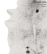 Salt and Pepper Black Large Brazilian Cowhide Rug 6'6"H x 5'6"W #69320 by Hudson Hides
