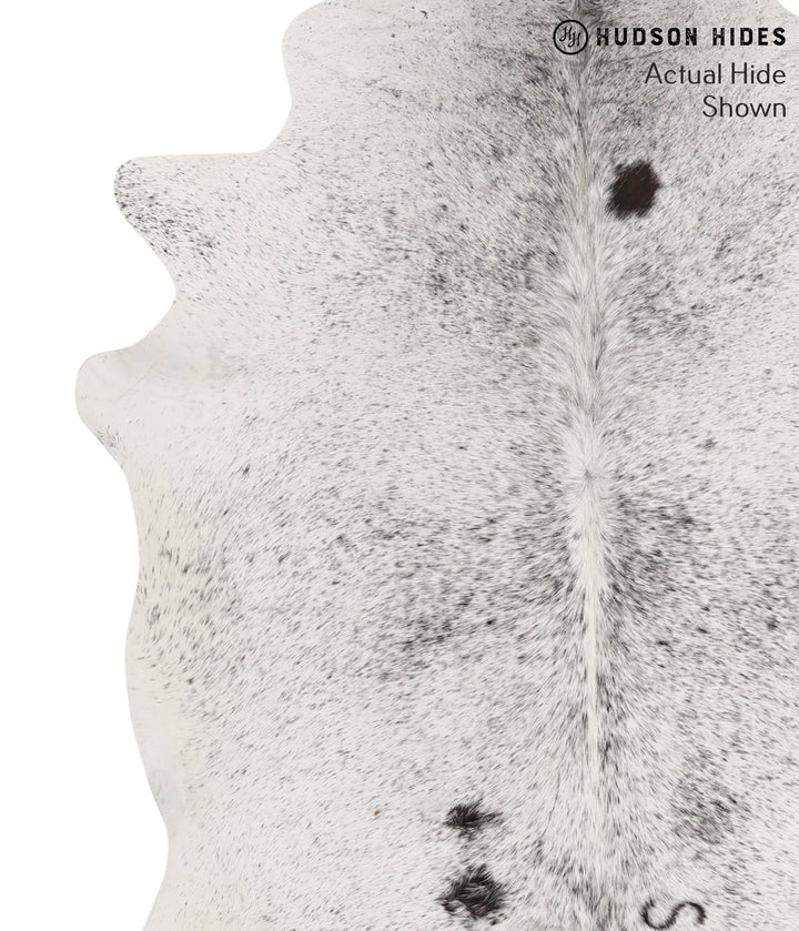 Salt and Pepper Black Large Brazilian Cowhide Rug 6'6"H x 5'6"W #69320 by Hudson Hides