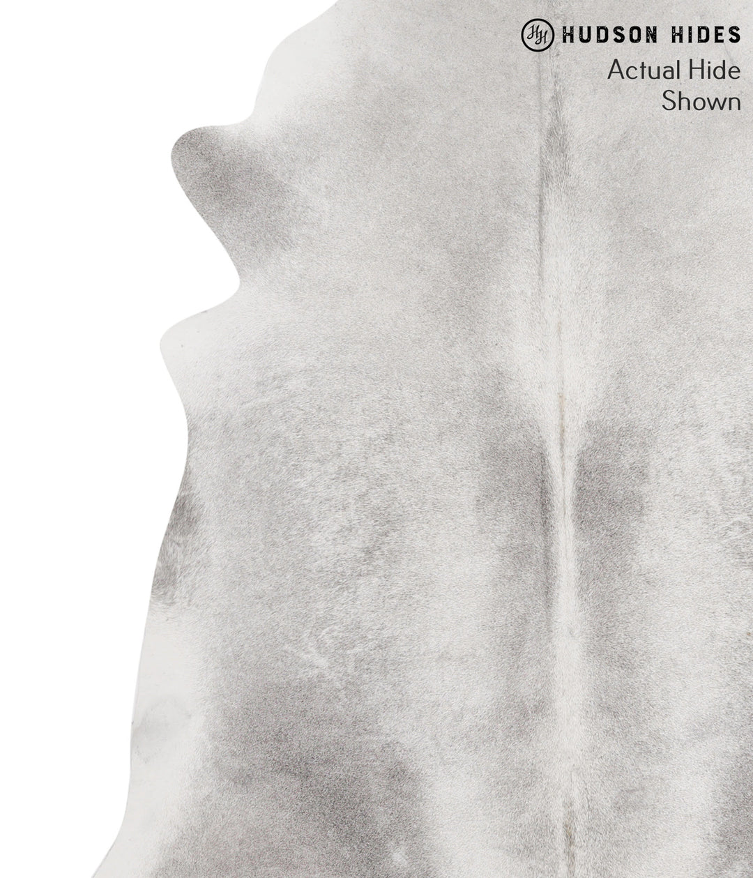 Medium Grey XX-Large Brazilian Cowhide Rug 7'7"H x 7'2"W #69332 by Hud
